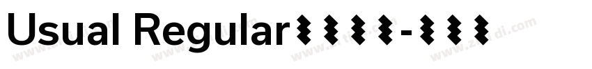 Usual Regular字体下载字体转换
